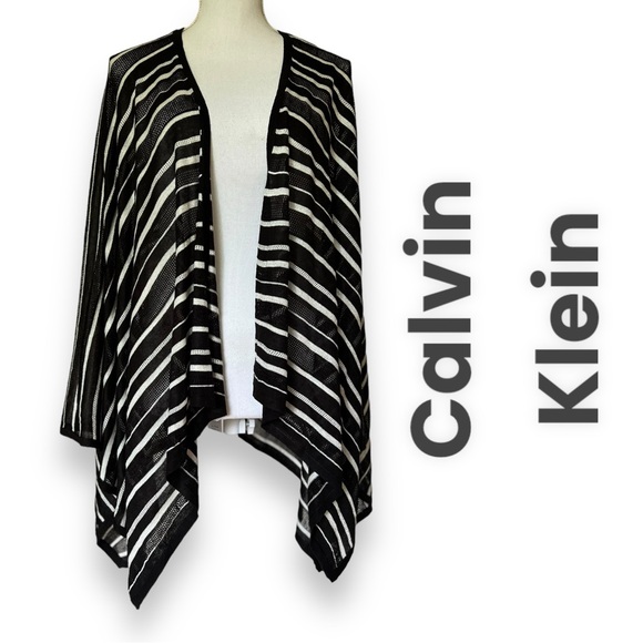 Calvin Klein NWT Knit Ruana Wrap Shawl Soft Sleek Lightweight - Picture 13 of 13